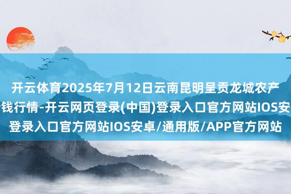 开云体育2025年7月12日云南昆明呈贡龙城农产物筹办股份有限公司价钱行情-开云网页登录(中国)登录入口官方网站IOS安卓/通用版/APP官方网站